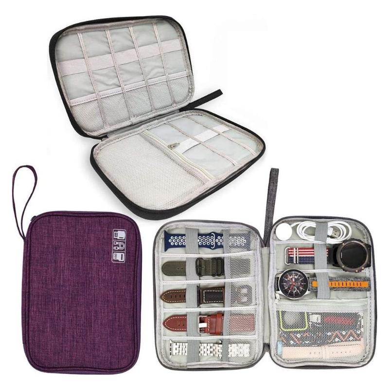 Reis Portable Strap Data Cable Storage Bag (Purple)