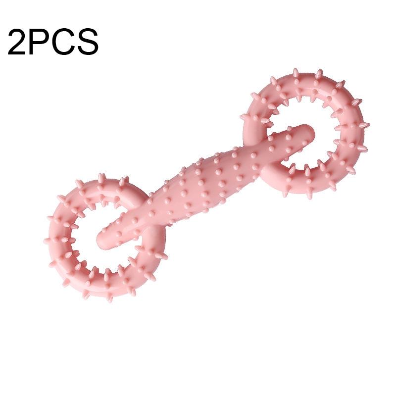 2 PCS TPR Pet Pull Ring Molar Stick Toy Dog Chew Toy