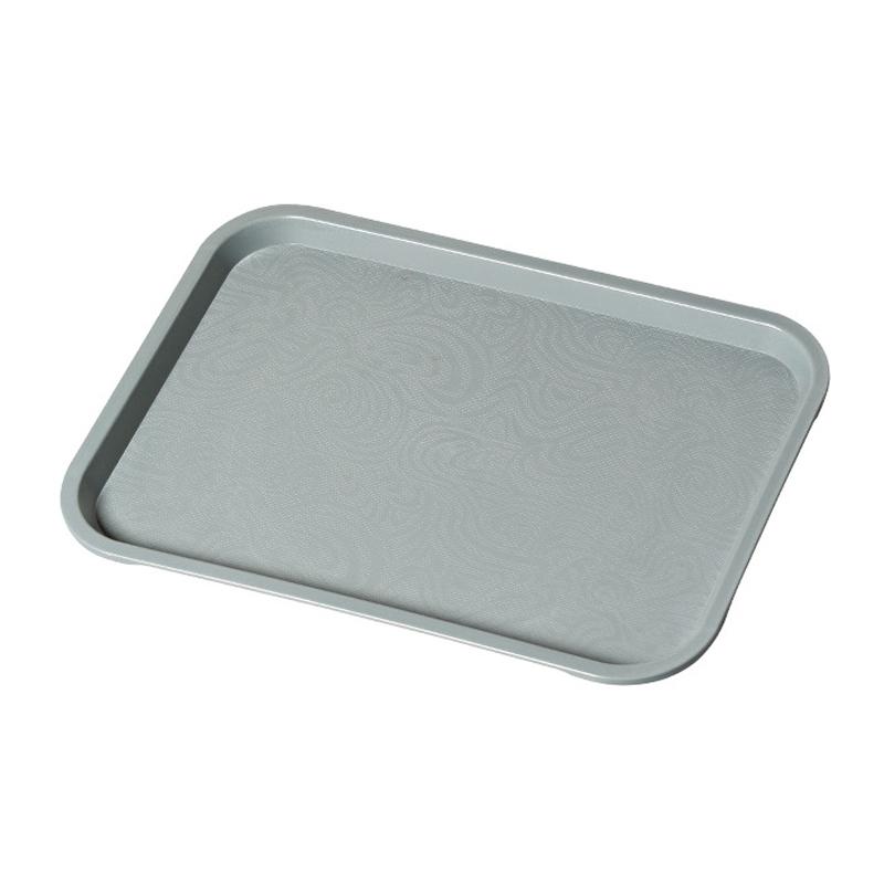 Plastic Household Fruit Tray Afternoon Tea Cake Tray Size: 41x30x2 cm(Gray)