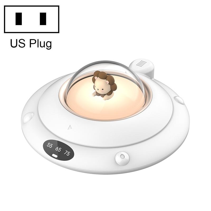 Cartoon verwarmde beker Pad UFO-geïsoleerde en constante temperatuur Coaster met nachtlampje US-stekker