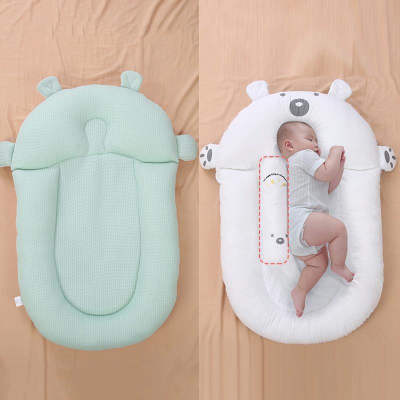 Pasgeboren Baby Anti-schrik Landing Wake-up Slaapkussens Spitting Milk Helling Pad (Sky Silk Green)