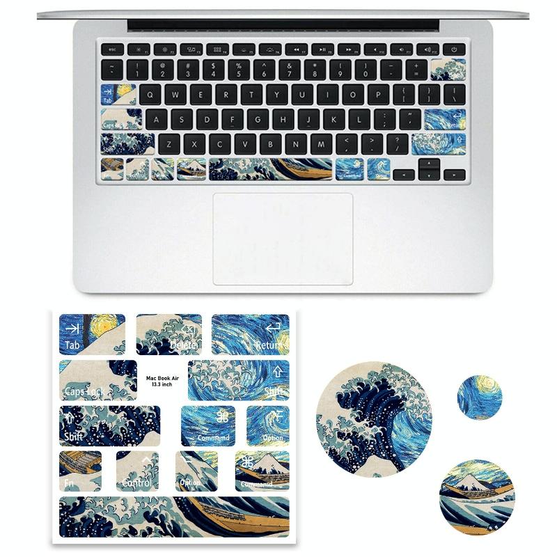 voor Macbook Air 13.3 inch 5 stks Laptop Toetsenbord PVC Sticker (Wave)