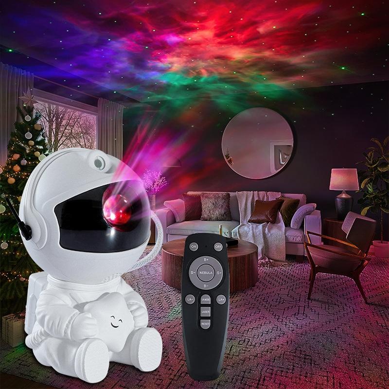 USB Astronaut Shape Kleurrijk LED Laser Star Projectielicht