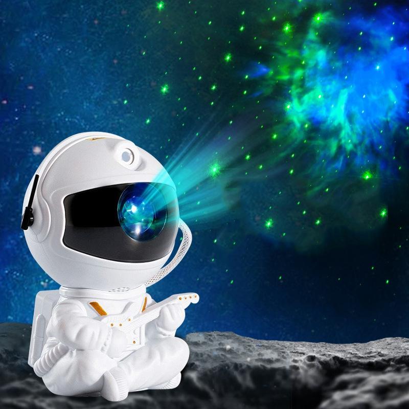 USB Astronaut Shape Kleurrijke LED Laser Star Projectie Licht (Gitaar)