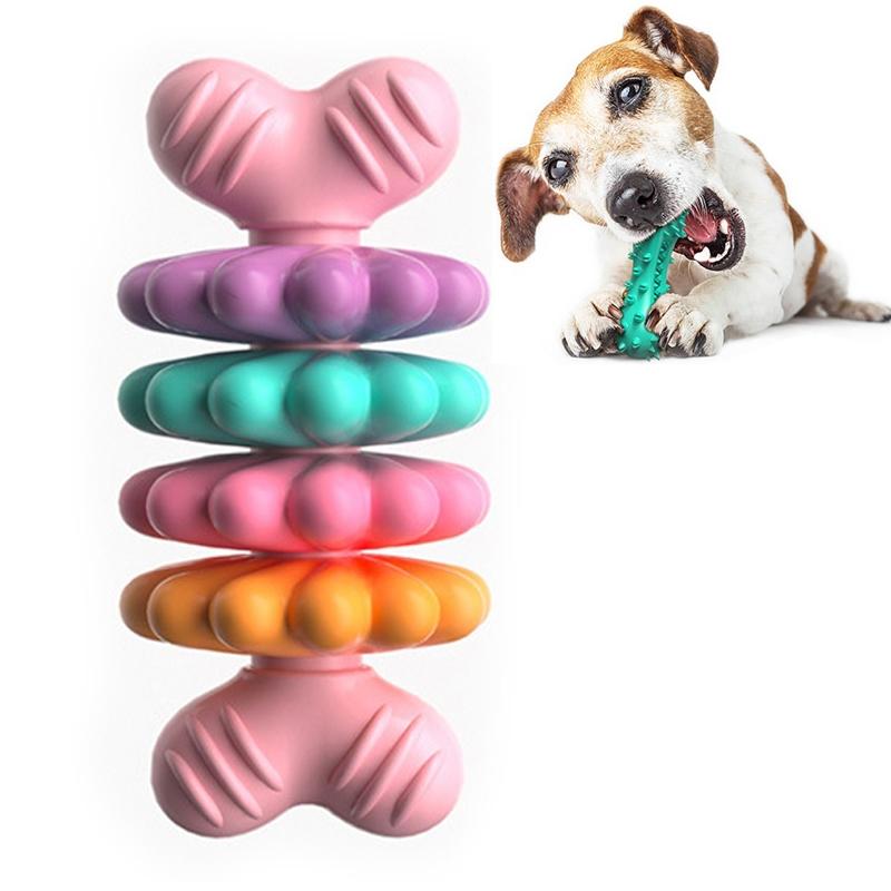BG5051 Pet Chew Toys Bone Shape Dog Tandjes Sticky Stijl: 4 bloemblaadjes
