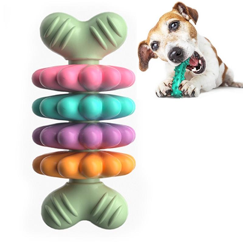 BG5051 Pet Chew Toys Bone Shape Dog Tandjes Sticky Stijl: 4 bloemblaadjes