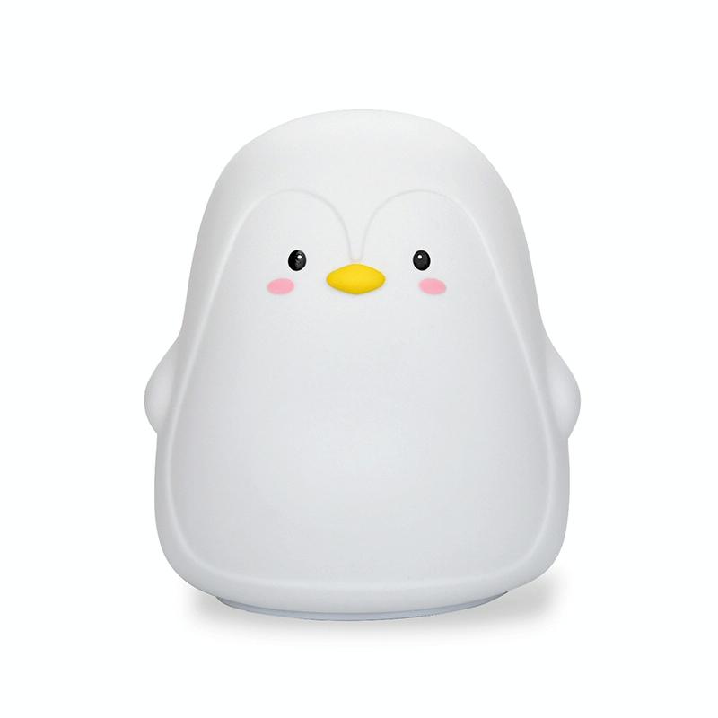 Penguin Silicone Pat Night Light Children Bedside Atmosphere Lamp (Wit)