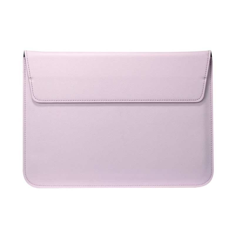 Universele envelop stijl PU lederen draagtas met houder voor uiterst dunne Notebook Tablet PC 15.4 inch maat: 39x28x1.5cm(Pink)