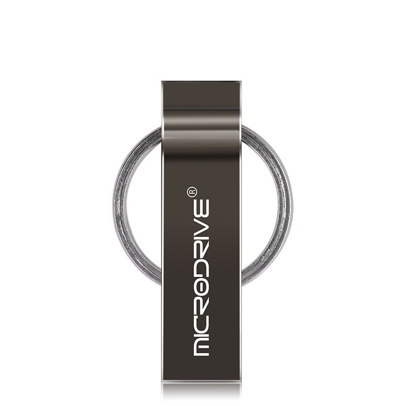 MicroDrive 4GB USB 2 0 Metal sleutelhanger U schijf (zwart)
