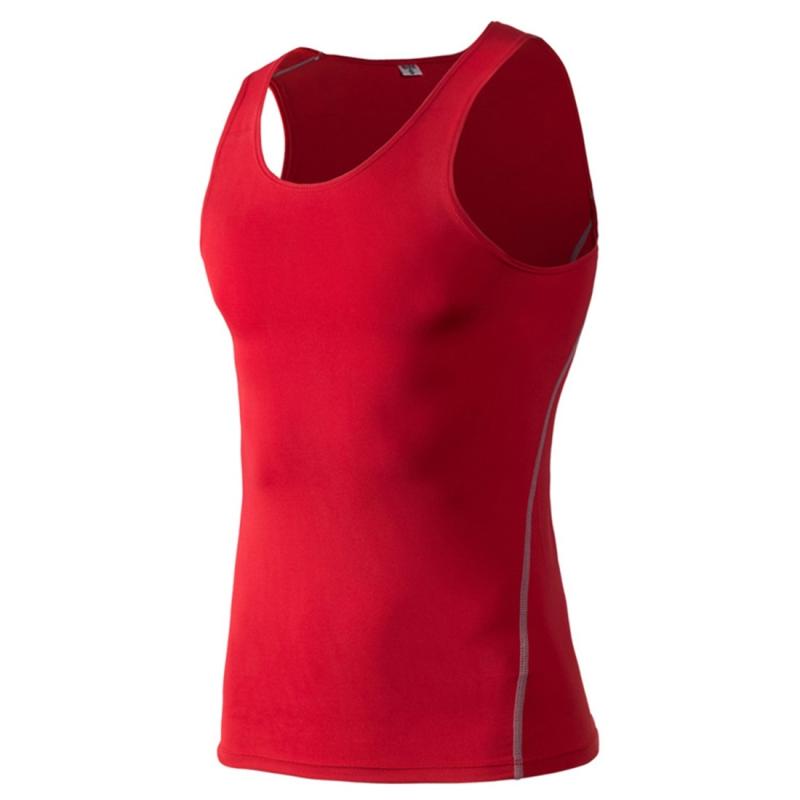 Fitness Running Training Tight Quick Dry Vest (Kleur: Rood formaat:XXL)