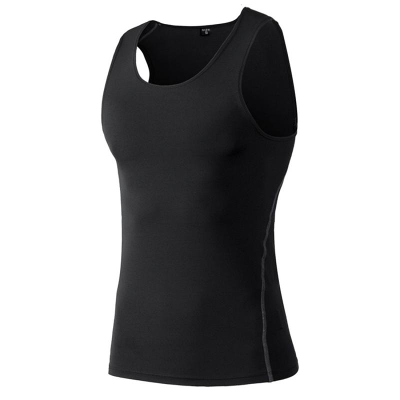 Fitness Running Training Tight Quick Dry Vest (Kleur: Zwart formaat: M)